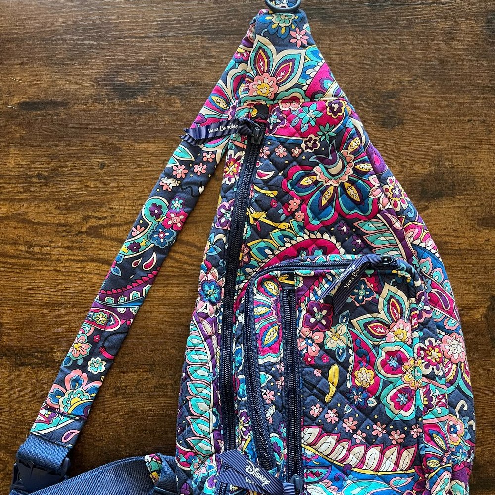 Vera Bradley Disney SENSATIONAL SIX PAISLEY Sling Backpack Purse Bag